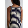 Women's Terra Stripe Tank, Ivory + Navy Stripe - Tank Tops - 6