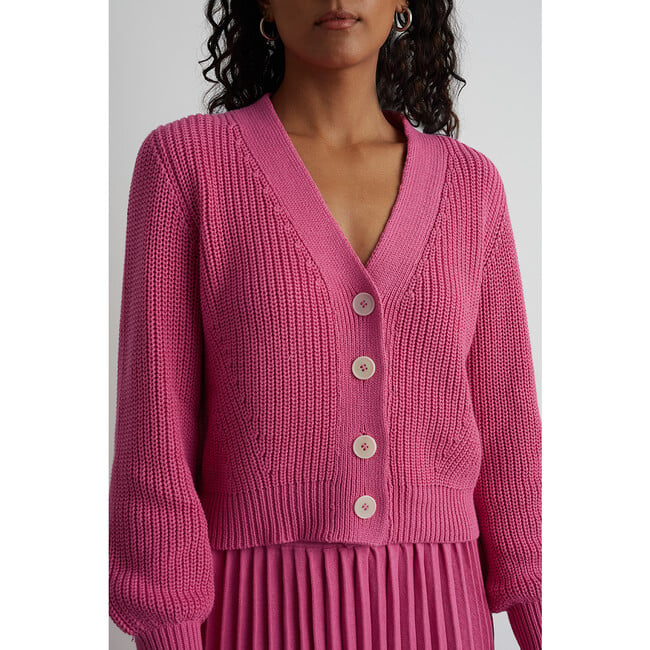 Women's Isla Cardi, Taffy Pink - Sweaters - 4