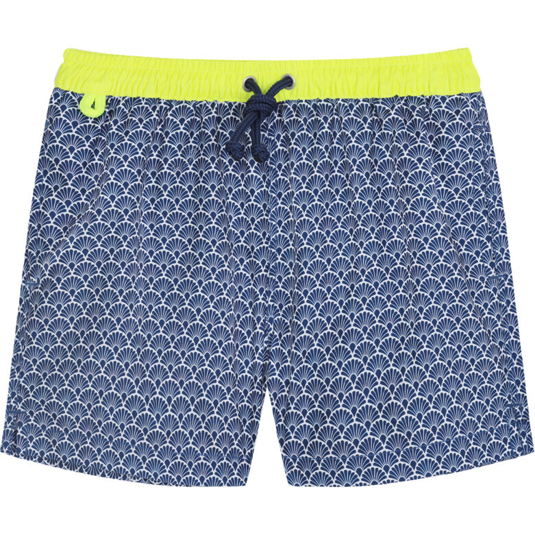 Meno Fluorescent Waist Print Swim Trunk, Nagoya - Swim Trunks - 1