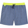 Meno Fluorescent Waist Print Swim Trunk, Nagoya - Swim Trunks - 1 - thumbnail