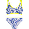 Natuna Lycra Print 2-Piece Swimsuit, Toile De Jouy Balinaise - Two Pieces - 1 - thumbnail