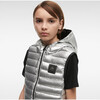 Air Down Metallic Vest With Zip Pockets, Silver - Vests - 3