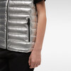 Air Down Metallic Vest With Zip Pockets, Silver - Vests - 5