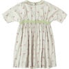 Asparagus V-Neck Print Dress, Rose Bouquet - Dresses - 2