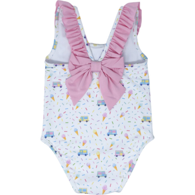 Sarah Sleeveless Ice Cream Print Swimsuit, Pink - One Pieces - 2