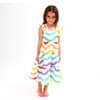 Print Rainbow Dress, Color Waves - Dresses - 1 - thumbnail