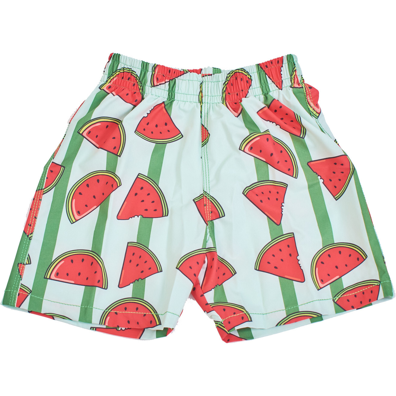 Colorful Swim Shorts, Watermelon - Swim Trunks - 1