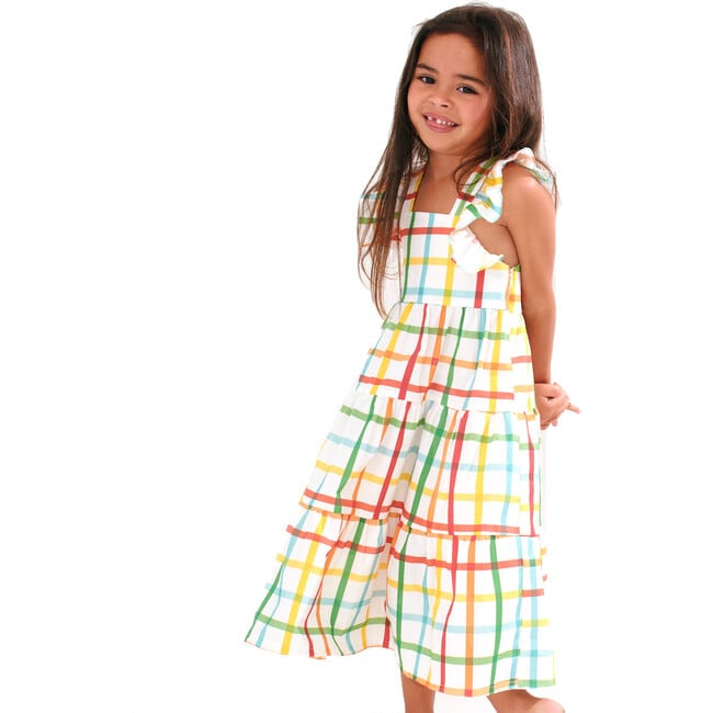 Print Rainbow Dress, Color Lines - Dresses - 3