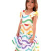 Print Rainbow Dress, Color Waves - Dresses - 4