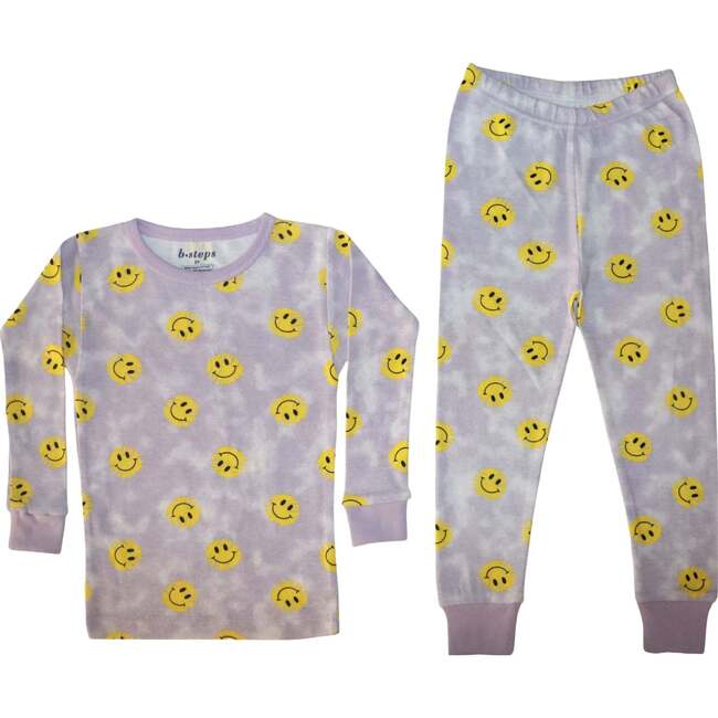 Kids Pajamas, Happy Smiley Scribble on Lilac - Pajamas - 2