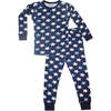 Kids Pajamas, Stripe Star on Navy - Pajamas - 1 - thumbnail