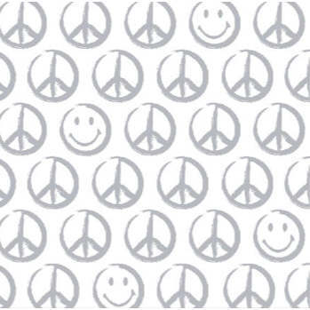 Kids Pajamas, Grey Peace Sign - Pajamas - 3