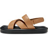 Rick Velcro Strap Leather Sandals, Beige - Sandals - 2