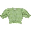 Anais Blouse, Parrot Seersucer - Blouses - 1 - thumbnail