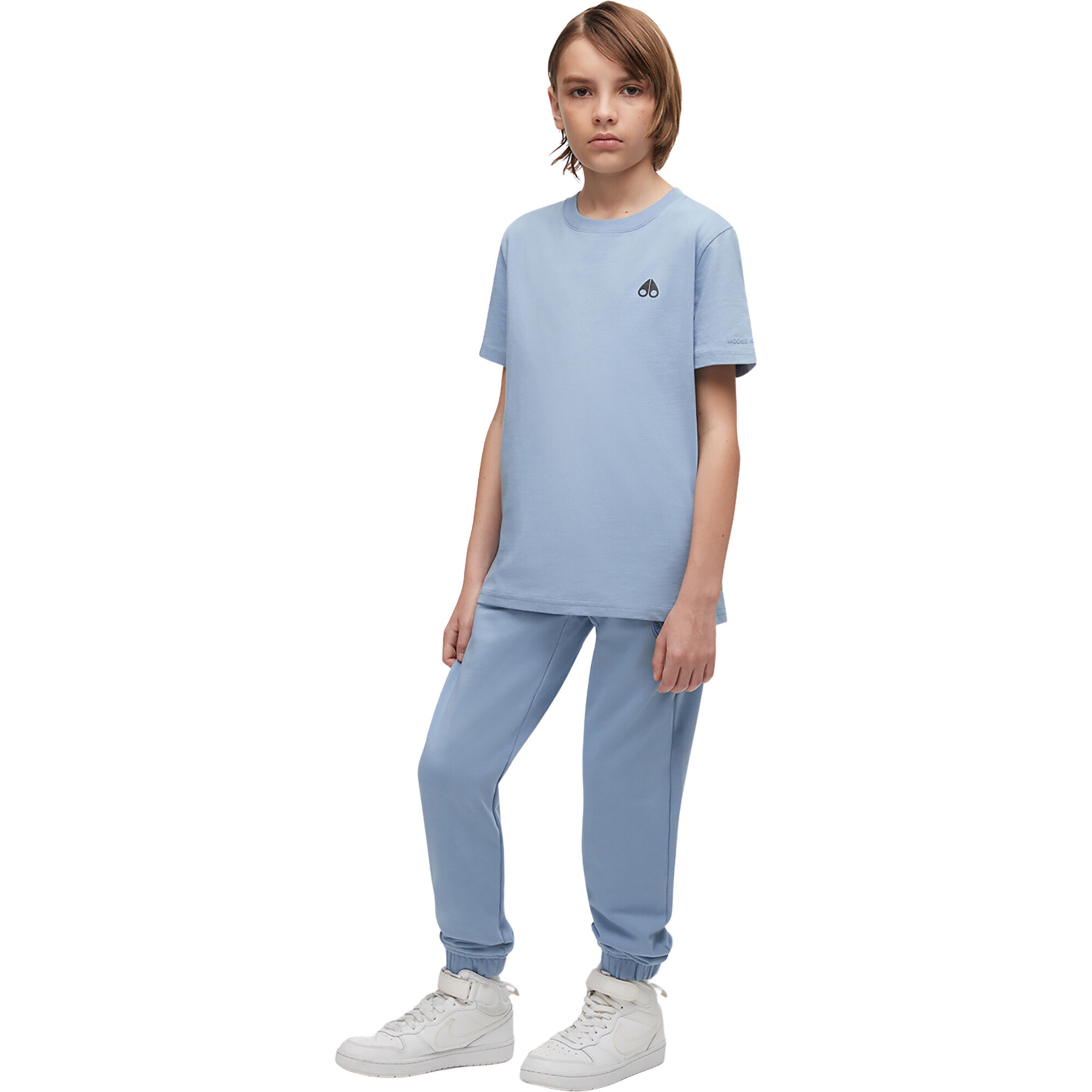 Preston T-shirt With Moose Knuckles Logo Adorns Chest, Blue