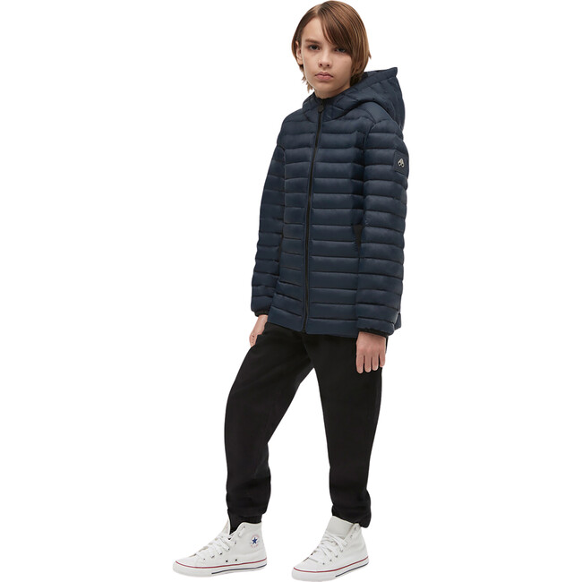 Air Down Jacket With Interior Pockets, Blue - Jackets - 1
