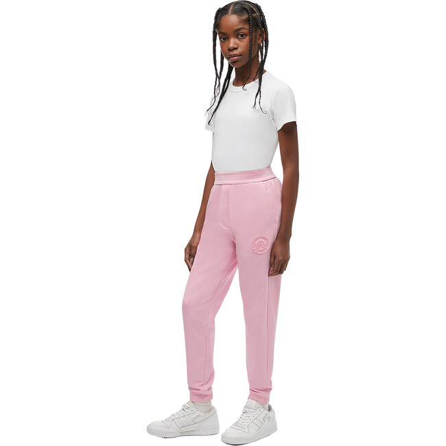 Kennedy Joggers With A Rib Knit Elastic Waistband, Pink - Pants - 1