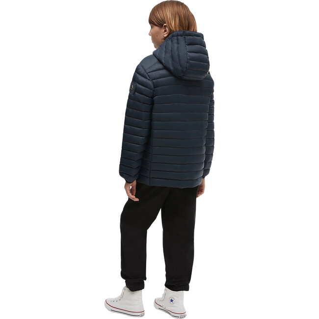 Air Down Jacket With Interior Pockets, Blue - Jackets - 2