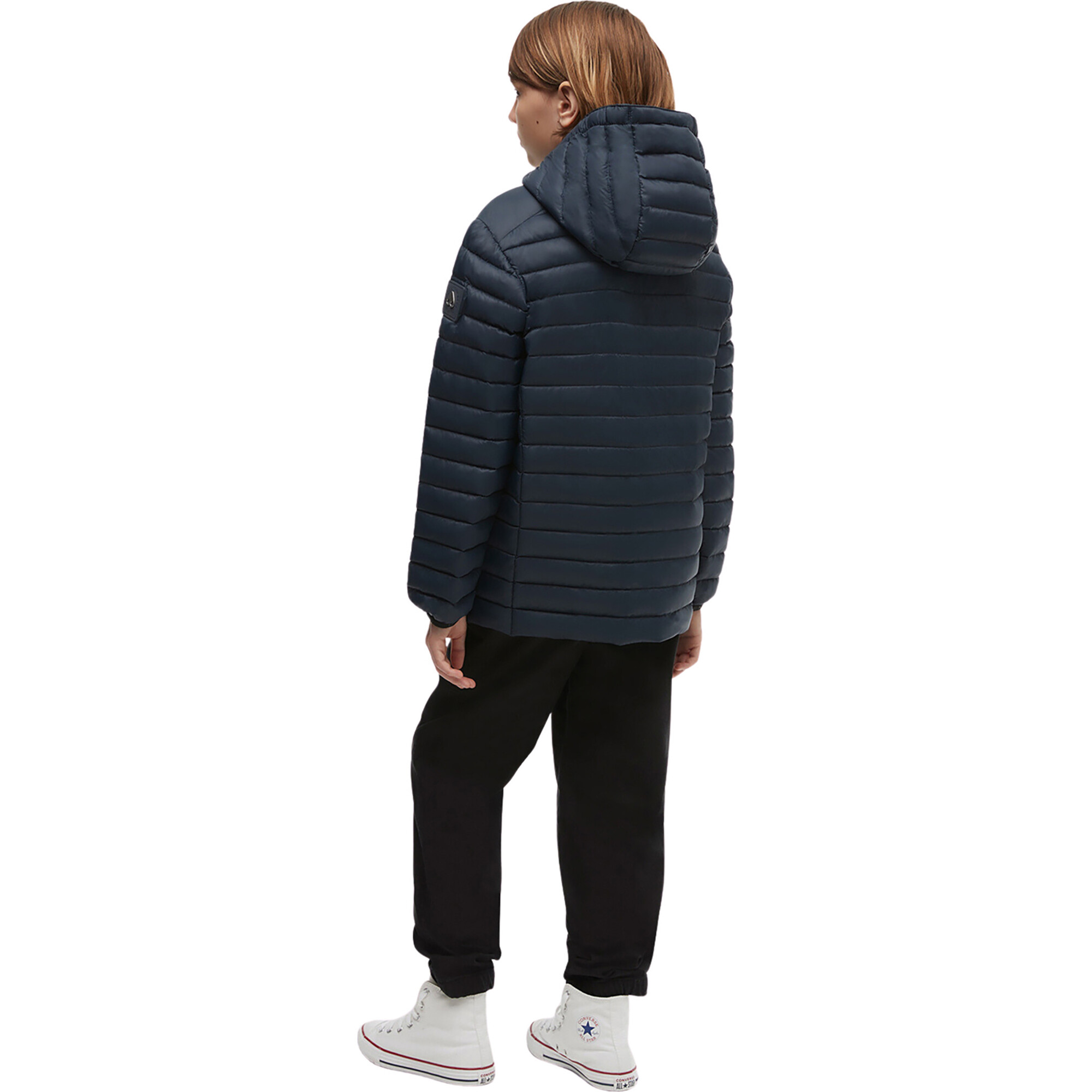 Air Down Jacket With Interior Pockets, Blue - Moose Knuckles