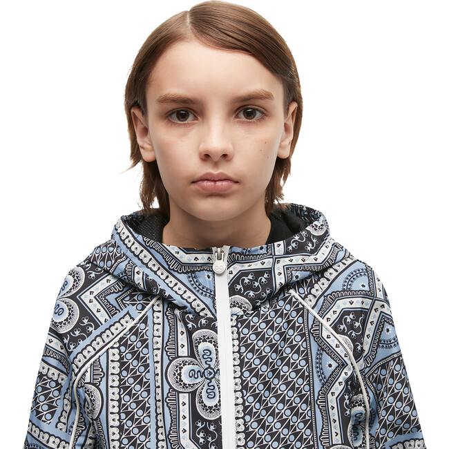 Highfield Printed Jacket Hood With An Elastic Opening, Blue - Jackets - 3