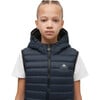 Air Down Vest With Integrated Hood, Blue - Vests - 4