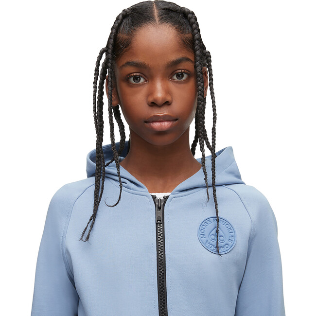 Kennedy Zip Hoodie With Integrated Hood, Blue - Sweatshirts - 3