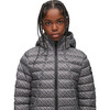 Air Down Printed Jacket With Integrated Hood, Grey - Jackets - 4
