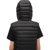 Air Down Vest With Zip Pocket, Black - Vests - 5 - thumbnail