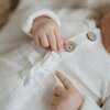 Organic Cotton Ribbed Long Sleeve 2-Piece Set, Coconut - Mixed Apparel Set - 2