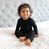 The "Jet" Foldover Cuff Bamboo Romper, Black - Rompers - 2