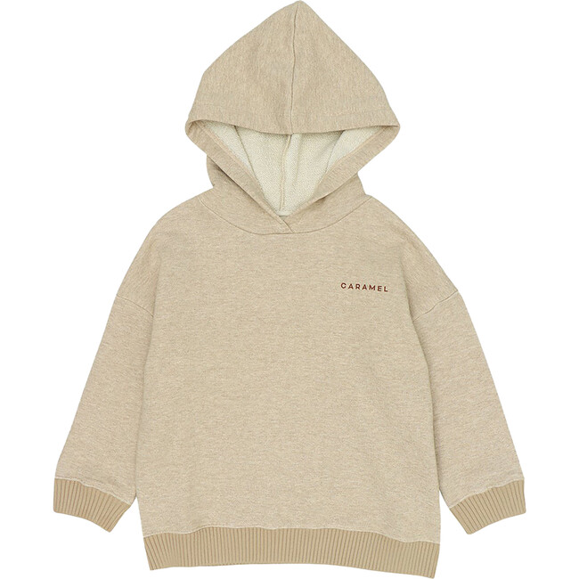Nori Long Cuff Sleeve Pull-Over Hoodie, Taupe