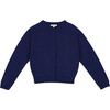Rosa Crew Neck Button-Up Cardigan, Royal Blue - Cardigans - 1 - thumbnail