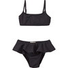 Sago Ruffle Bikini, Black - Swim Trunks - 1 - thumbnail