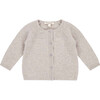 Rosa Baby Crew Neck Button-Up Cardigan, Stone - Cardigans - 1 - thumbnail