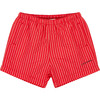 Kohlrabi Stripe Swim Short, Red - Swim Trunks - 1 - thumbnail
