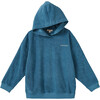 Nori Long Cuff Sleeve Pull-Over Hoodie, Ocean Blue - Sweatshirts - 1 - thumbnail