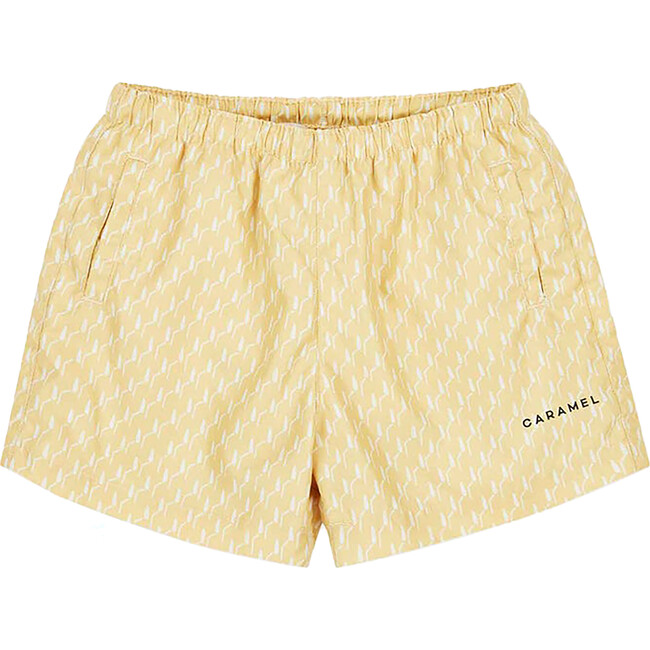 Kohlrabi Baby Geo Print Swim Short, Buttercup - Swim Trunks - 1