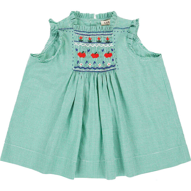Moringa Baby Gingham Dress, Green