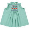 Moringa Baby Gingham Dress, Green - Dresses - 1 - thumbnail