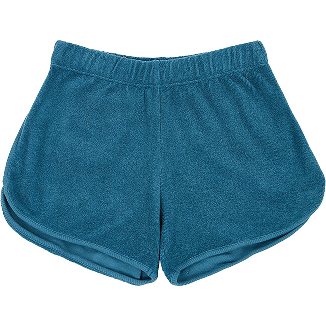Leek Towelling Shorts, Ocean Blue