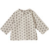Carrot Baby Peter Pan Collar Print Shirt, Polka Floral - Shirts - 1 - thumbnail