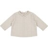 Carrot Baby Peter Pan Collar Check Shirt, Orange - Shirts - 1 - thumbnail