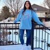 Women's Ultra Cool Aunt Embroidered Sweatshirt, Blue - Sweatshirts - 3