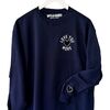 Women's Embroidered Love u More Sweatshirt, Navy - Sweatshirts - 2