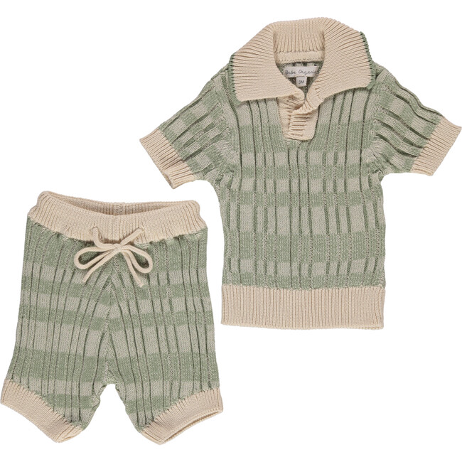 Milo Set, Sage Stripe - Mixed Apparel Set - 2