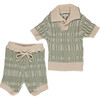 Milo Set, Sage Stripe - Mixed Apparel Set - 2