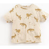 All-Over Salamander Graphic Print T-Shirt, White - Tees - 1 - thumbnail