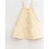 Linen Ruffle Top Tiered Dress, Cream - Dresses - 1 - thumbnail