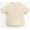 Unfinished Hem Wooden Buttoned Neck T-Shirt, White - Tees - 2