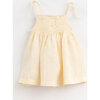 Tie-Strap Cinched Waist Dress, Ivory - Dresses - 1 - thumbnail